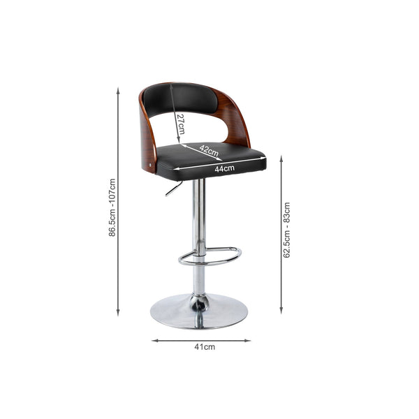 Holt Swivel Bar Stool - Black