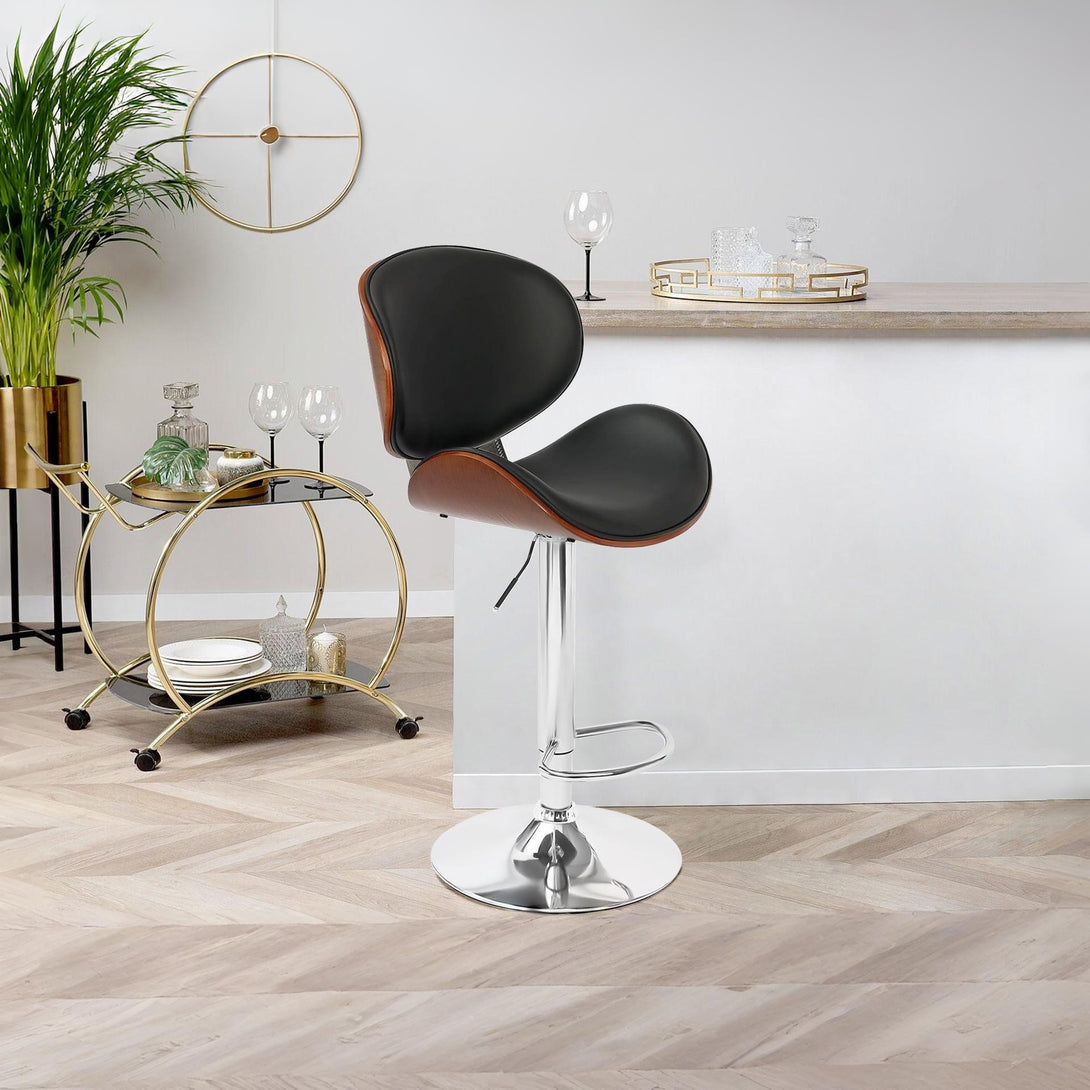 Foti Swivel Bar Stool - Black