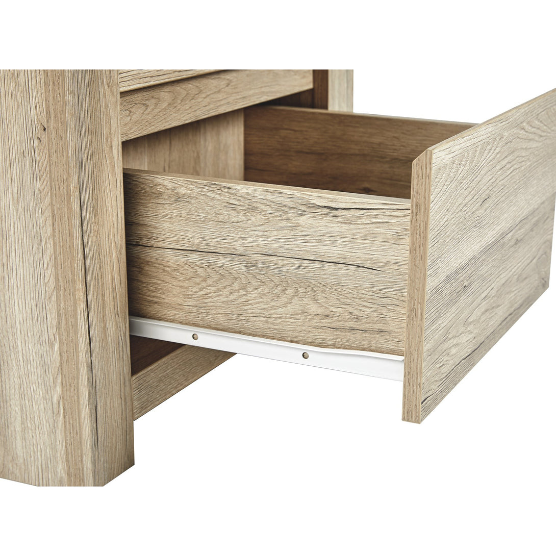 Borneo Wooden Bedside Table - Oak