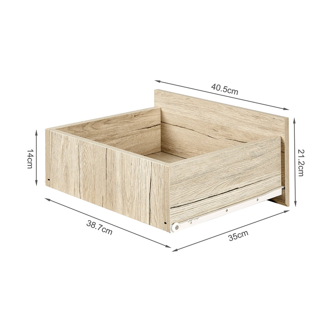 Borneo Wooden Bedside Table - Oak
