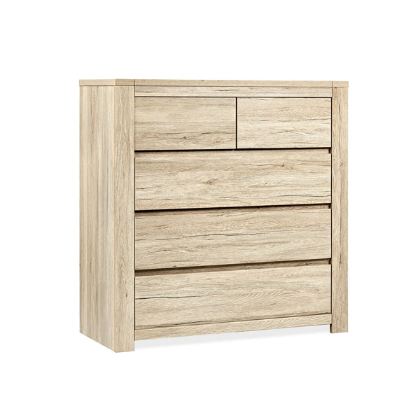Borneo 5 Drawers Tallboy - Oak