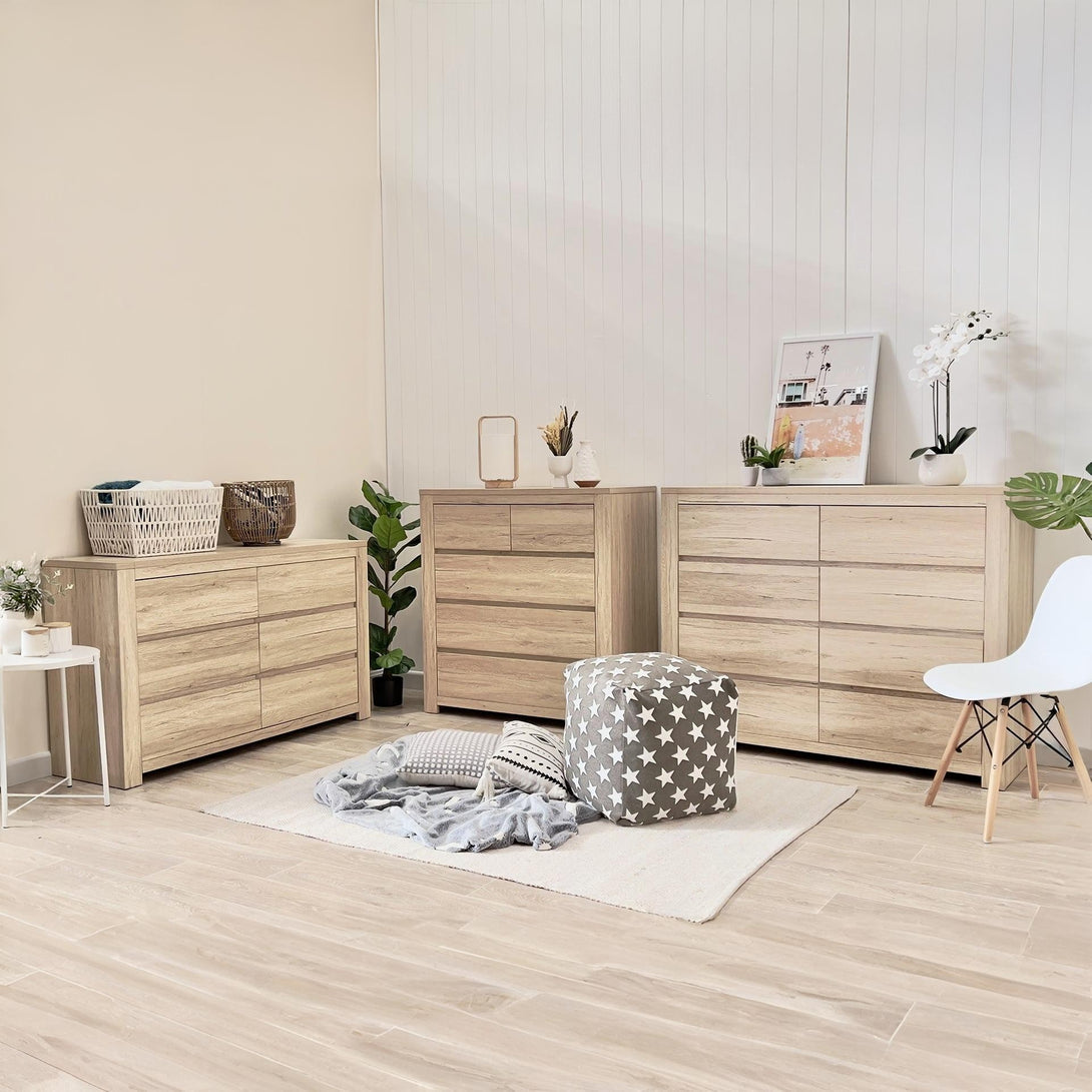 Borneo 6 Drawers Lowboy - Oak