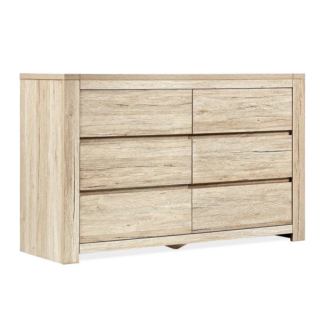 Borneo 6 Drawers Lowboy - Oak