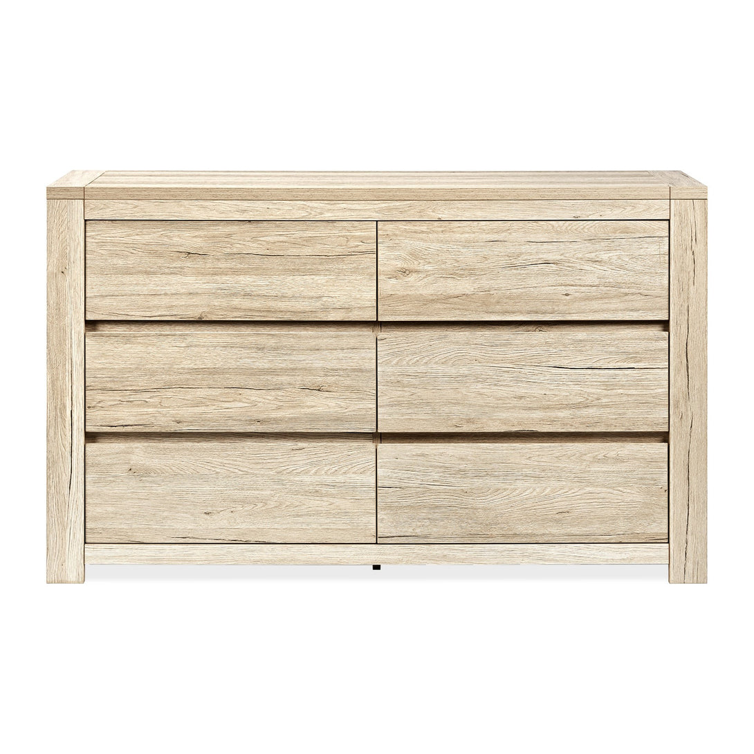 Borneo 6 Drawers Lowboy - Oak