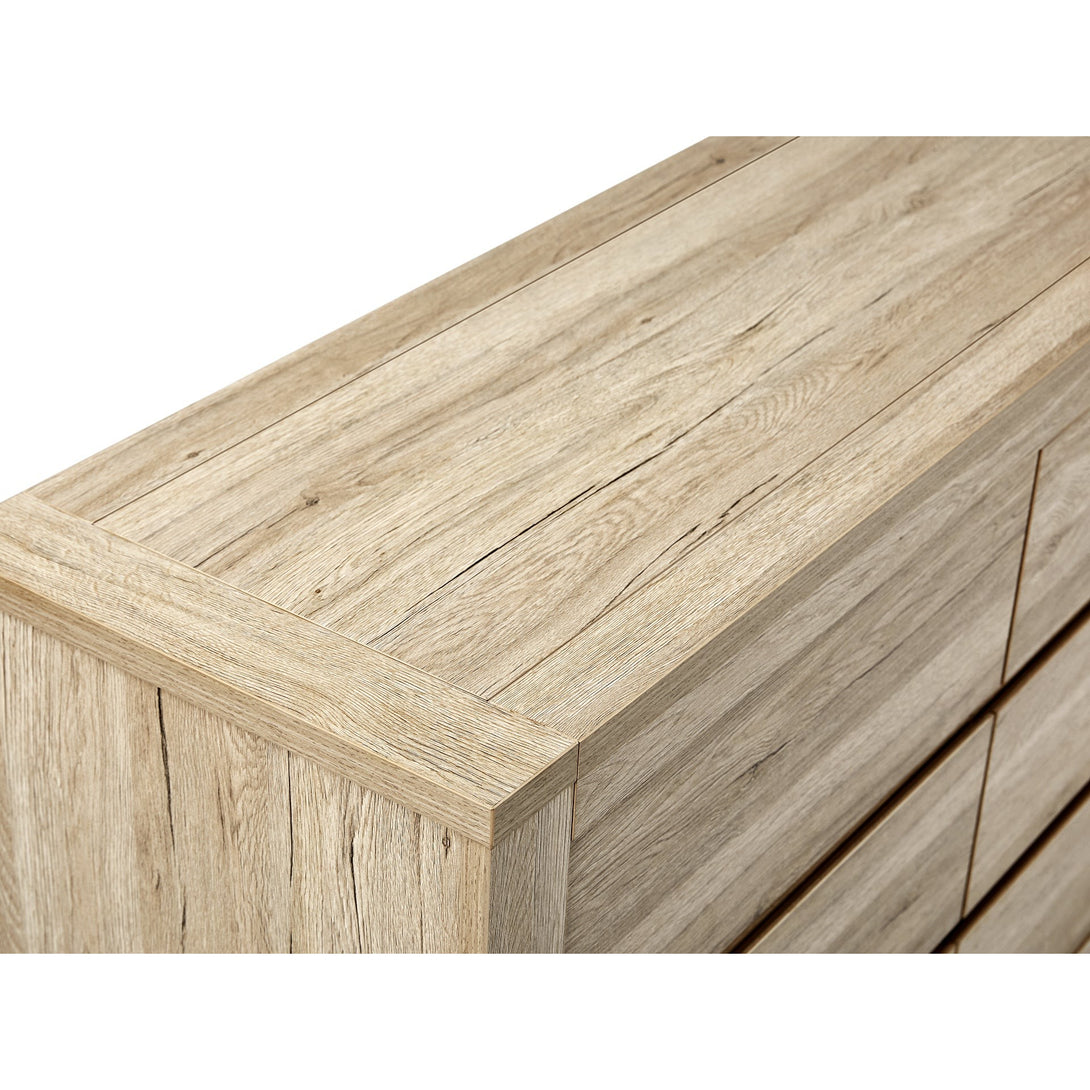 Borneo 6 Drawers Lowboy - Oak