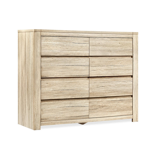Borneo 8 Drawers Lowboy - Oak