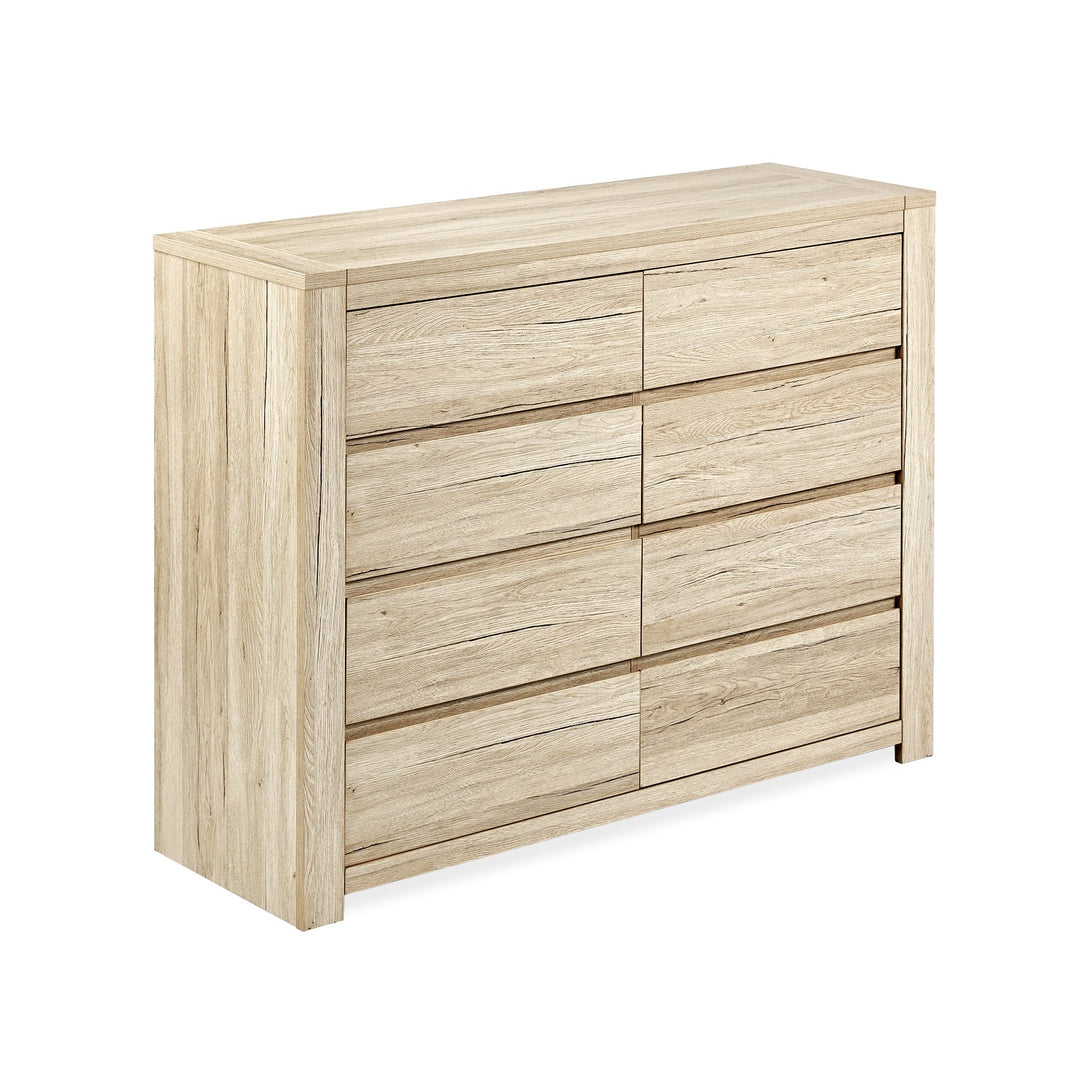 Borneo 8 Drawers Lowboy - Oak