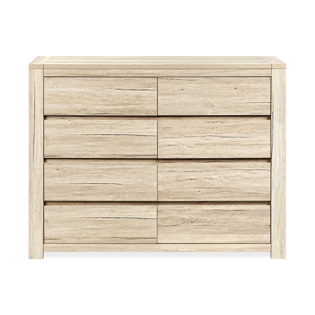 Borneo 8 Drawers Lowboy - Oak