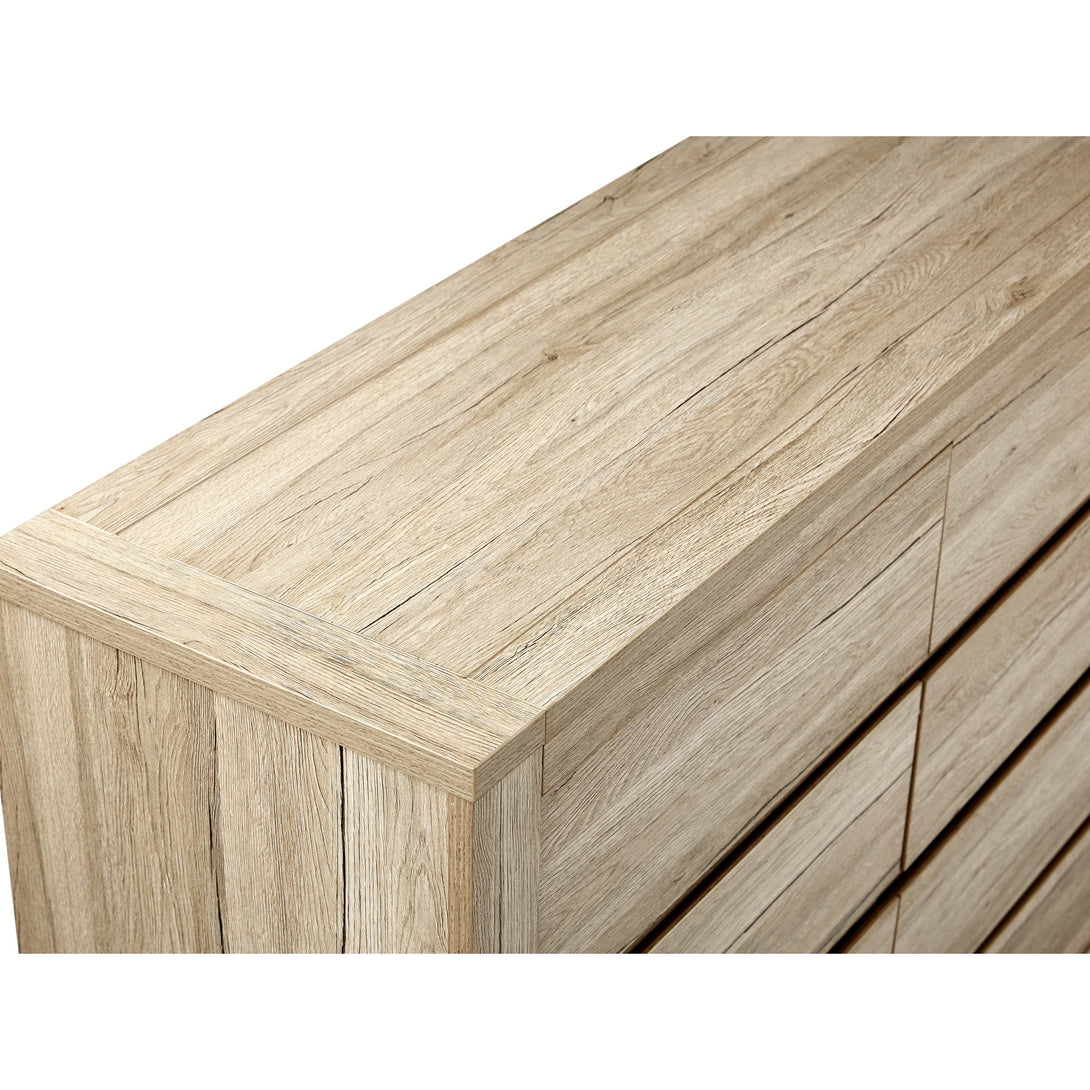 Borneo 8 Drawers Lowboy - Oak