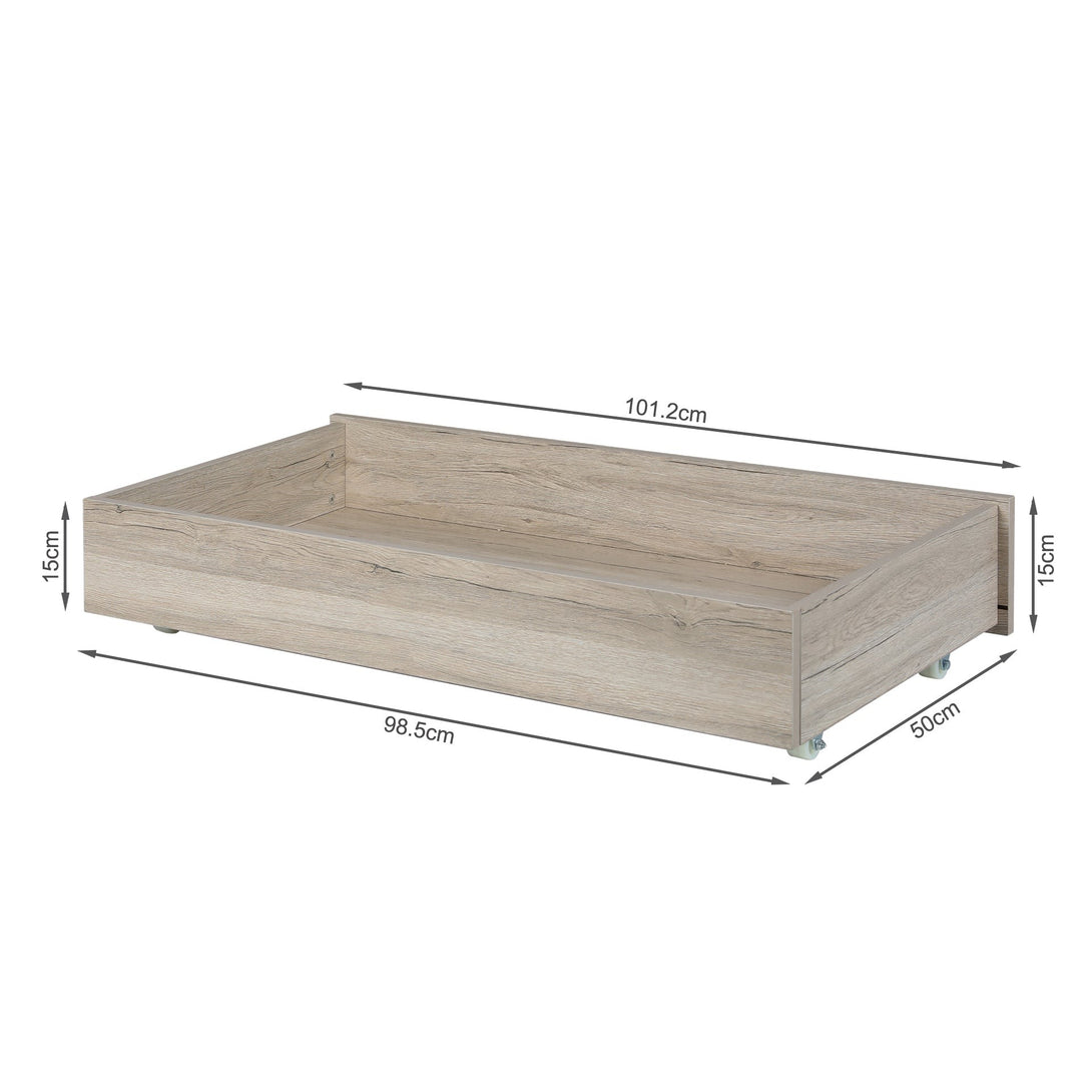 Borneo Queen Storage Bed - Oak