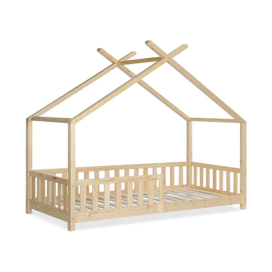 Minto Single Wooden House Bed Frame - Oak
