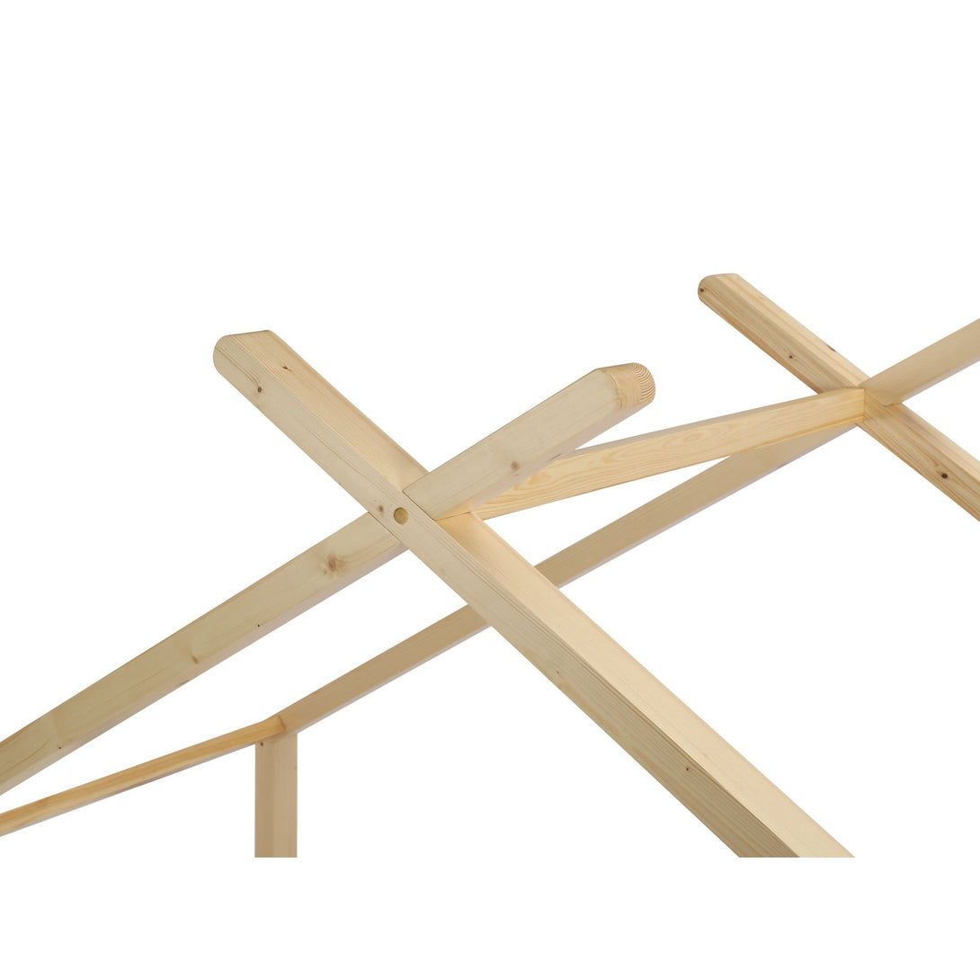 Minto Single Wooden House Bed Frame - Oak