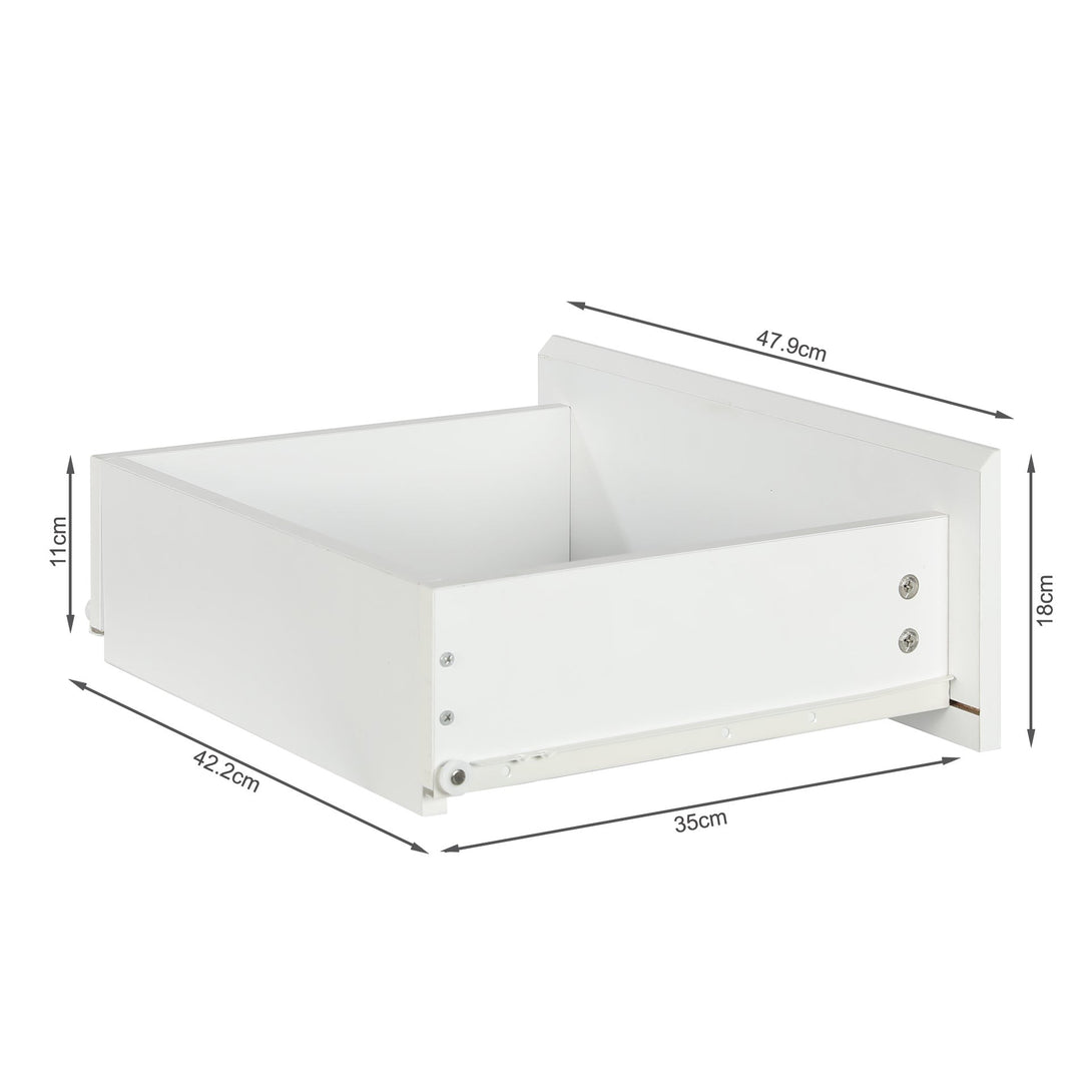 Hudson Wooden Bedside Table  - White 
