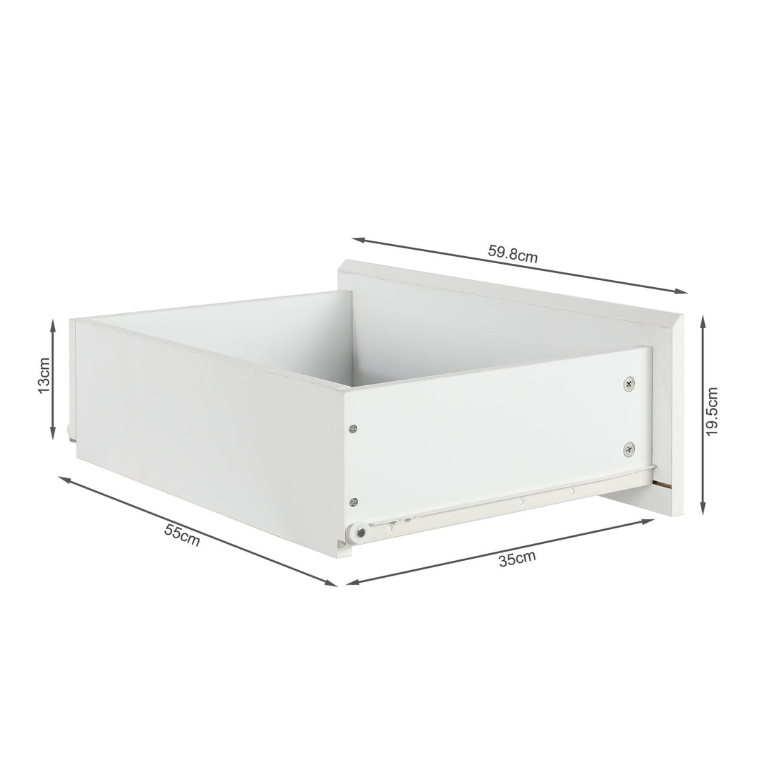 Hudson 8 Drawers Lowboy - White