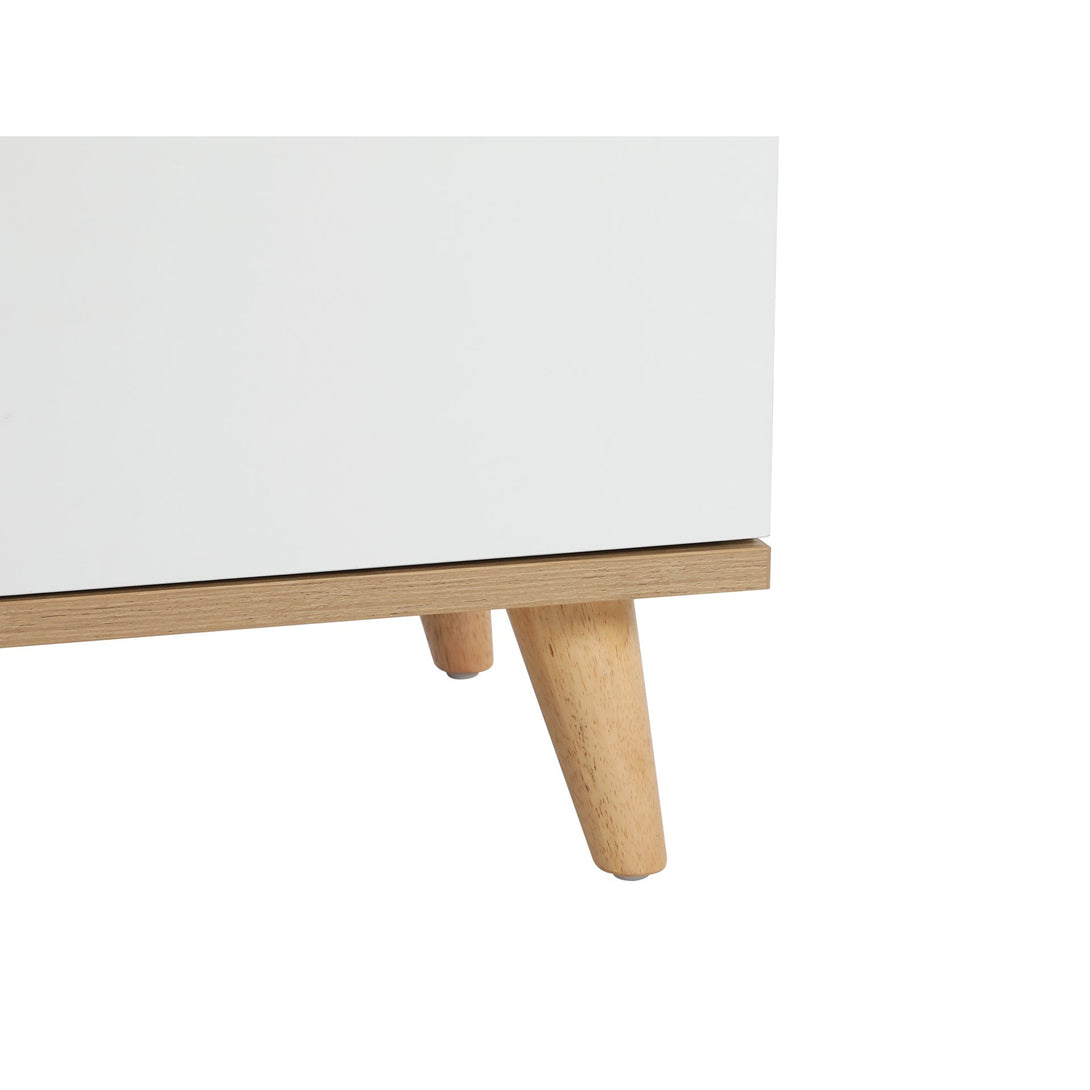 Hudson Wooden Slim Tallboy 6 Drawers - White 