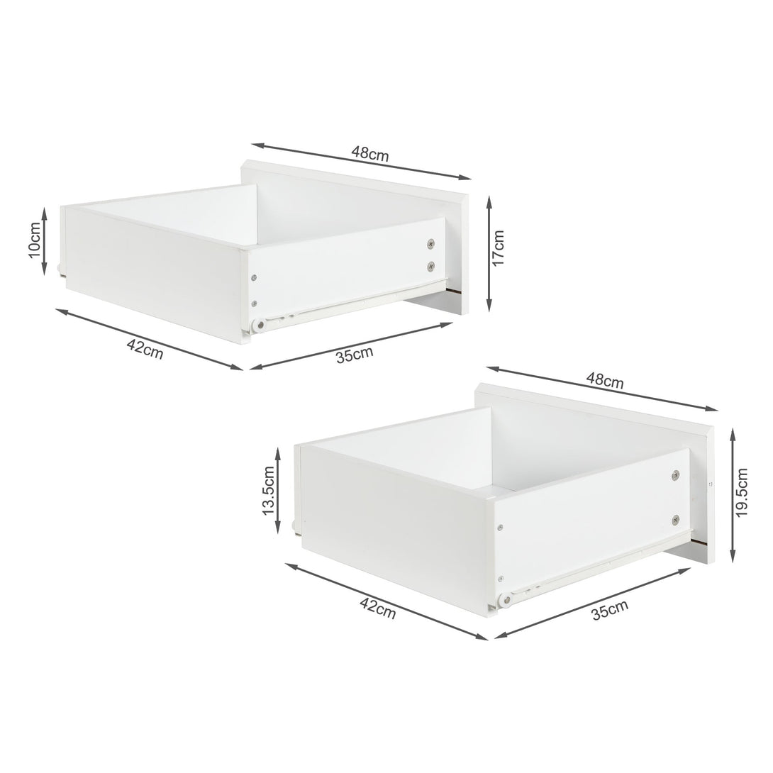 Hudson Wooden Slim Tallboy 6 Drawers - White 