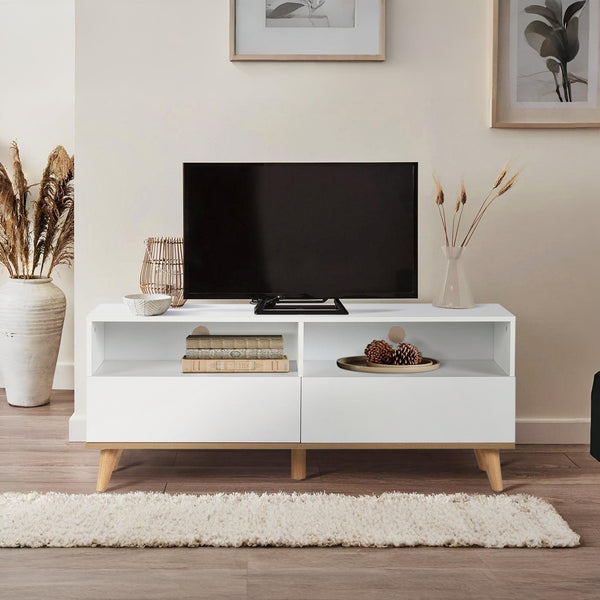 Hudson 1.3M Entertainment Unit - White 