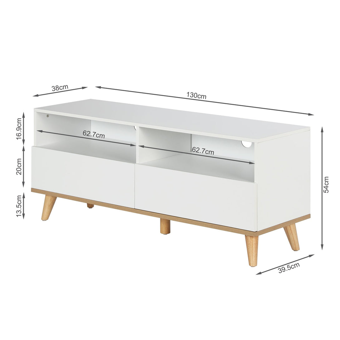 Hudson 1.3M Entertainment Unit - White 