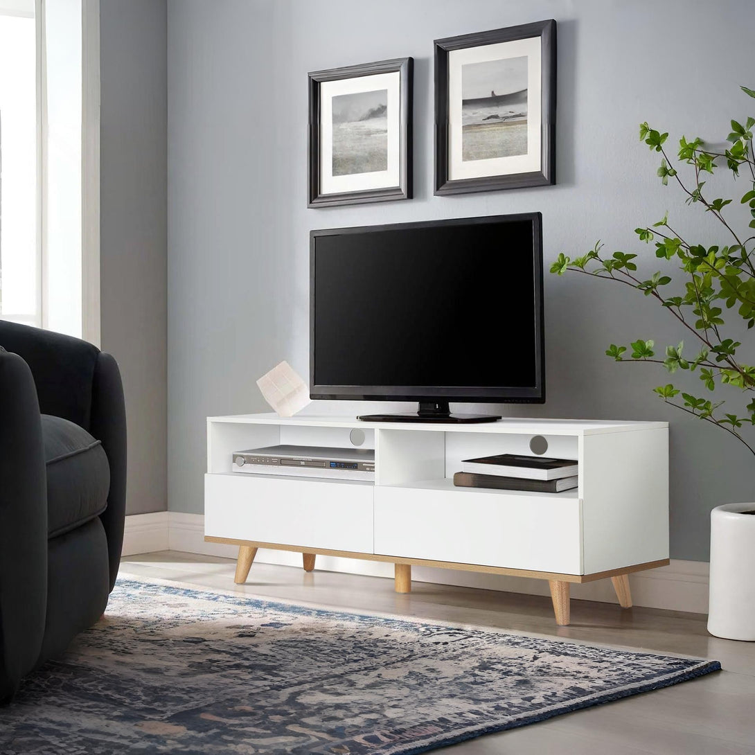Hudson 1.3M Entertainment Unit - White 