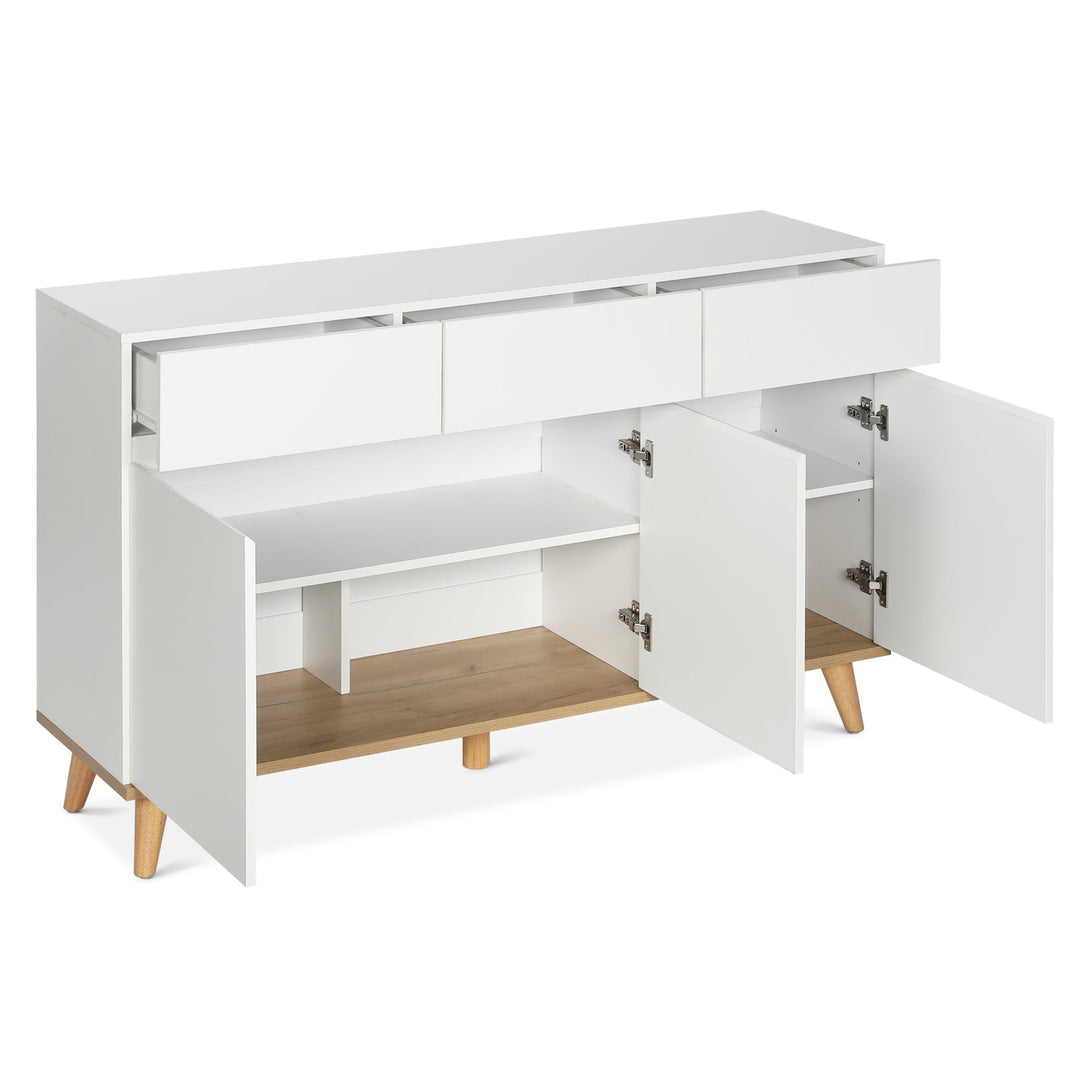Hudson 1.35m Sideboard Buffet Table - White 