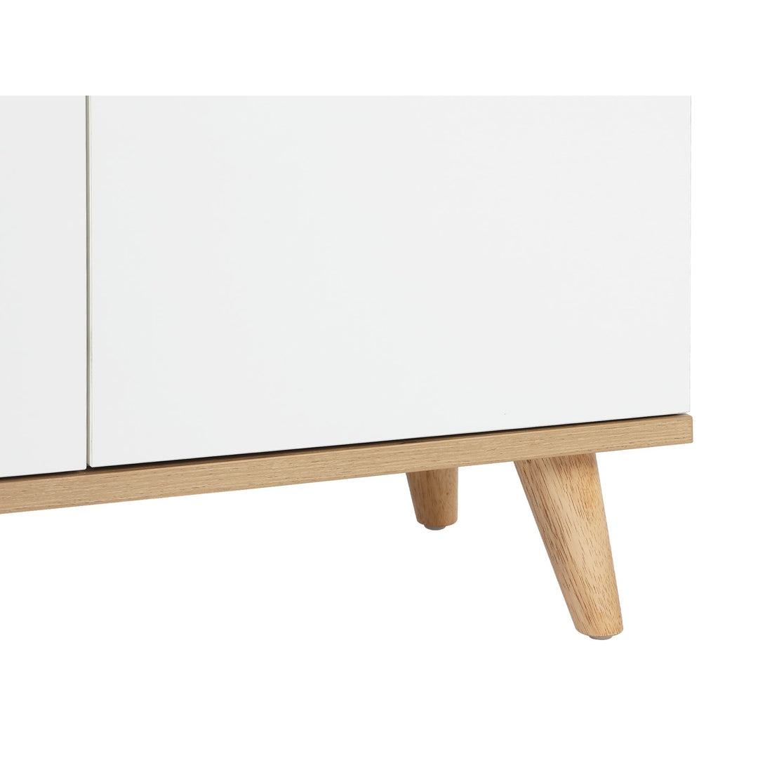 Hudson 3 Door Shoe Cabinet Storage Rack - White