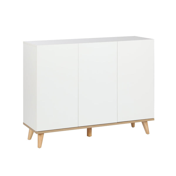 Hudson 3 Door Shoe Cabinet Storage Rack - White