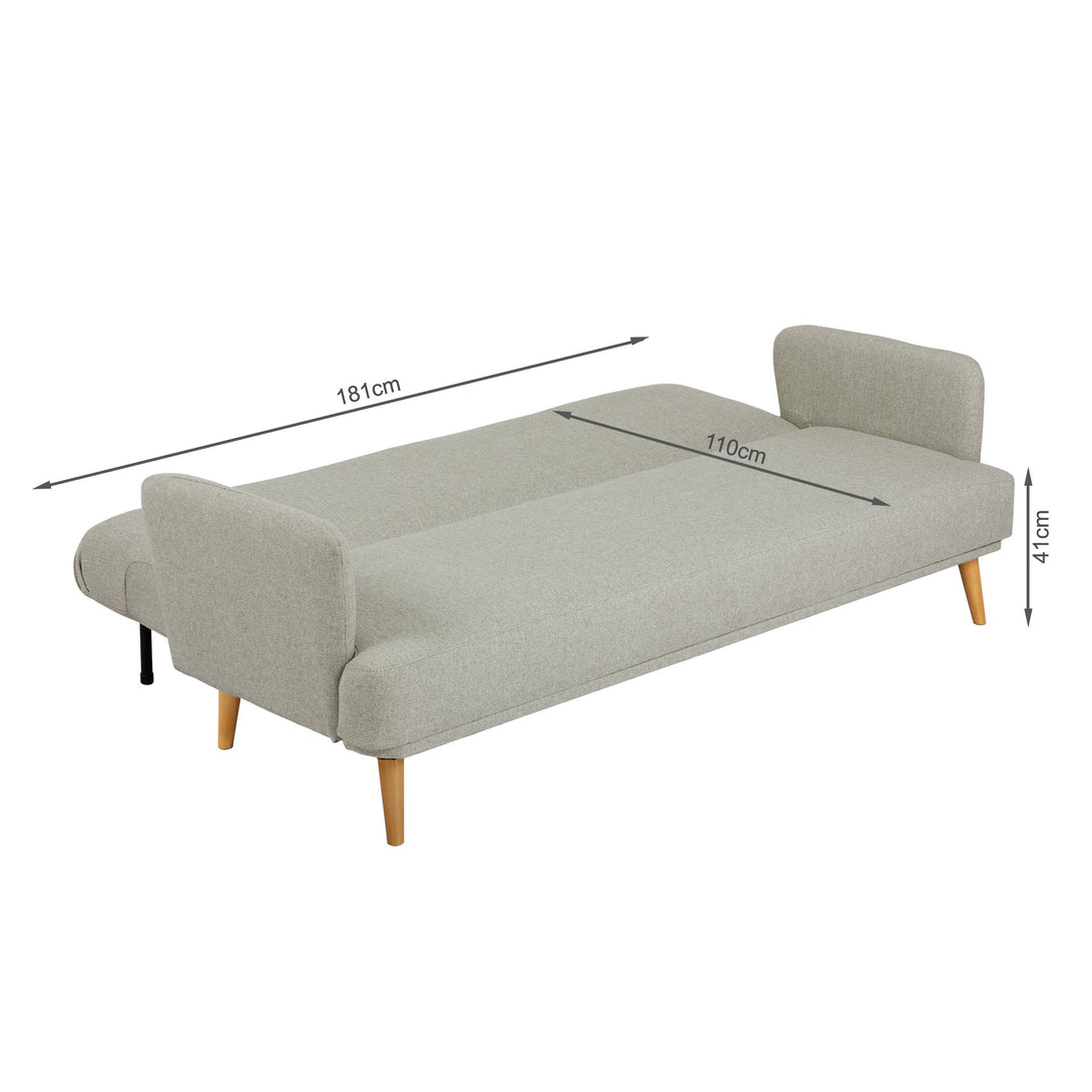 Silverton 3 Seater Sofa Bed - Light Grey