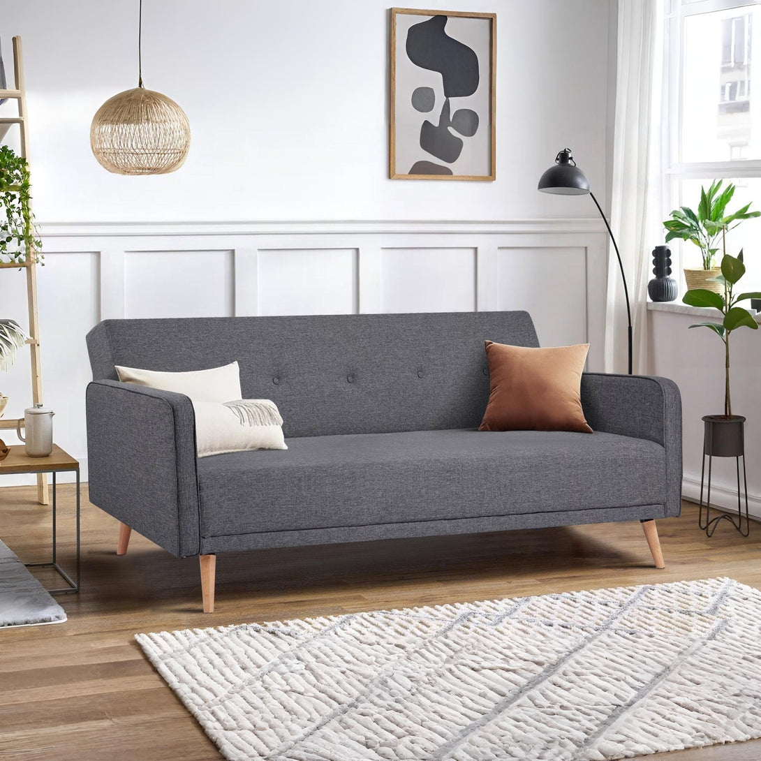 Jarrod 3 Seater Sofa Bed - Dark Grey