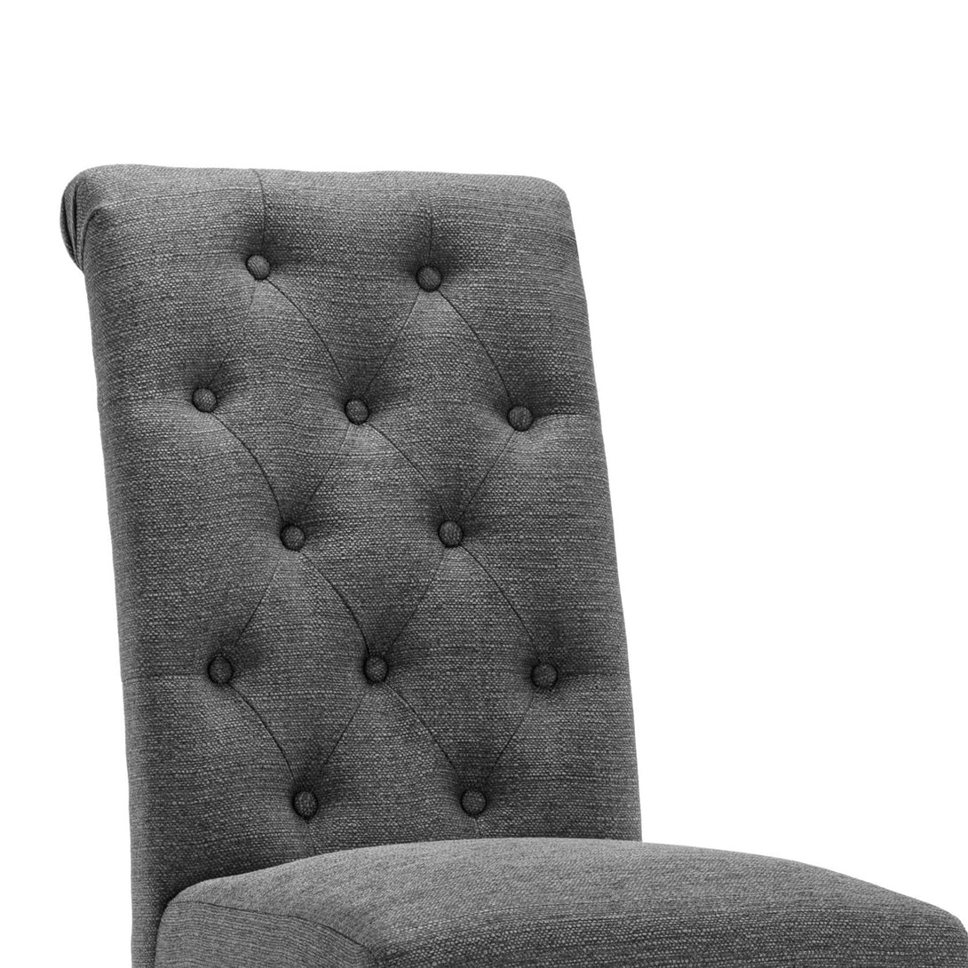 Zoey Upholstered Dining Chair - Set of 2 - Dark Grey