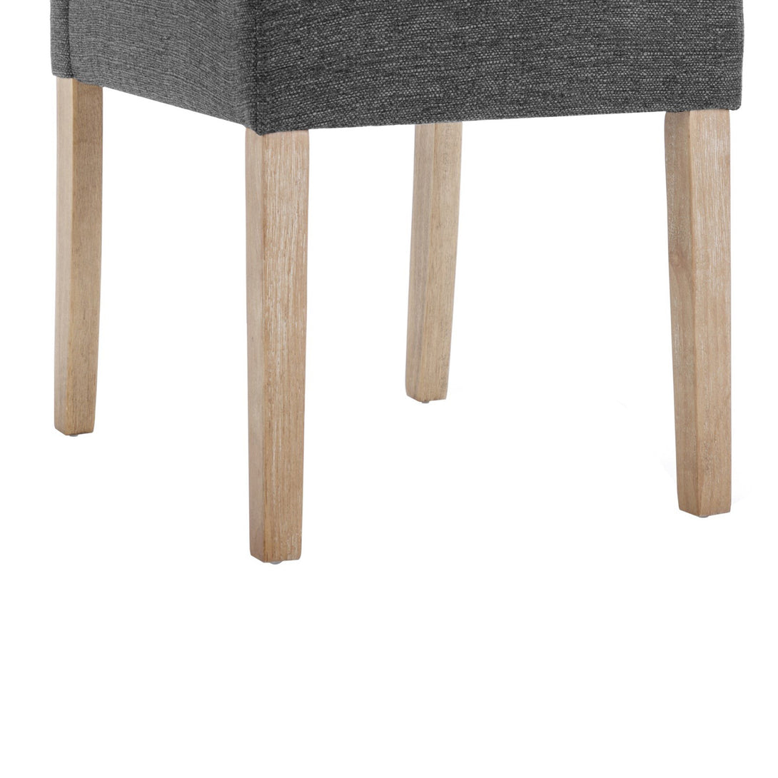 Zoey Upholstered Dining Chair - Set of 2 - Dark Grey