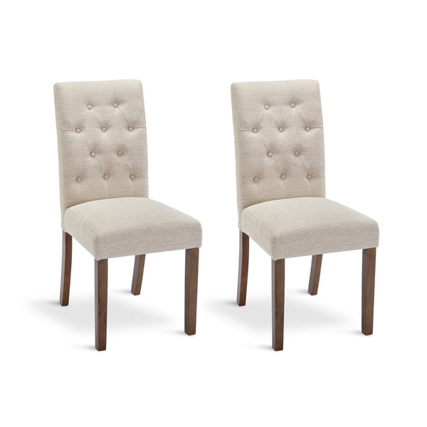 Lucia Upholstered Dining Chair - Set of 2 - Beige