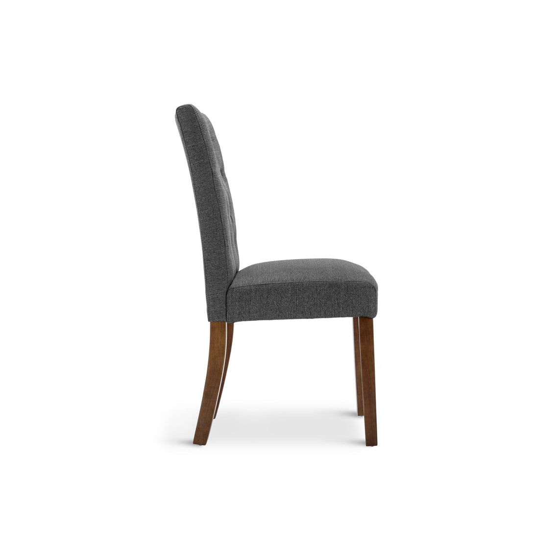 Lucia Upholstered Dining Chair - Set of 2 - Dark Grey