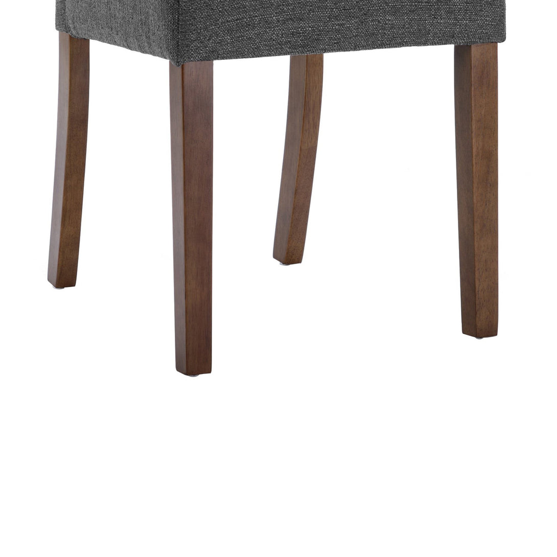 Lucia Upholstered Dining Chair - Set of 2 - Dark Grey