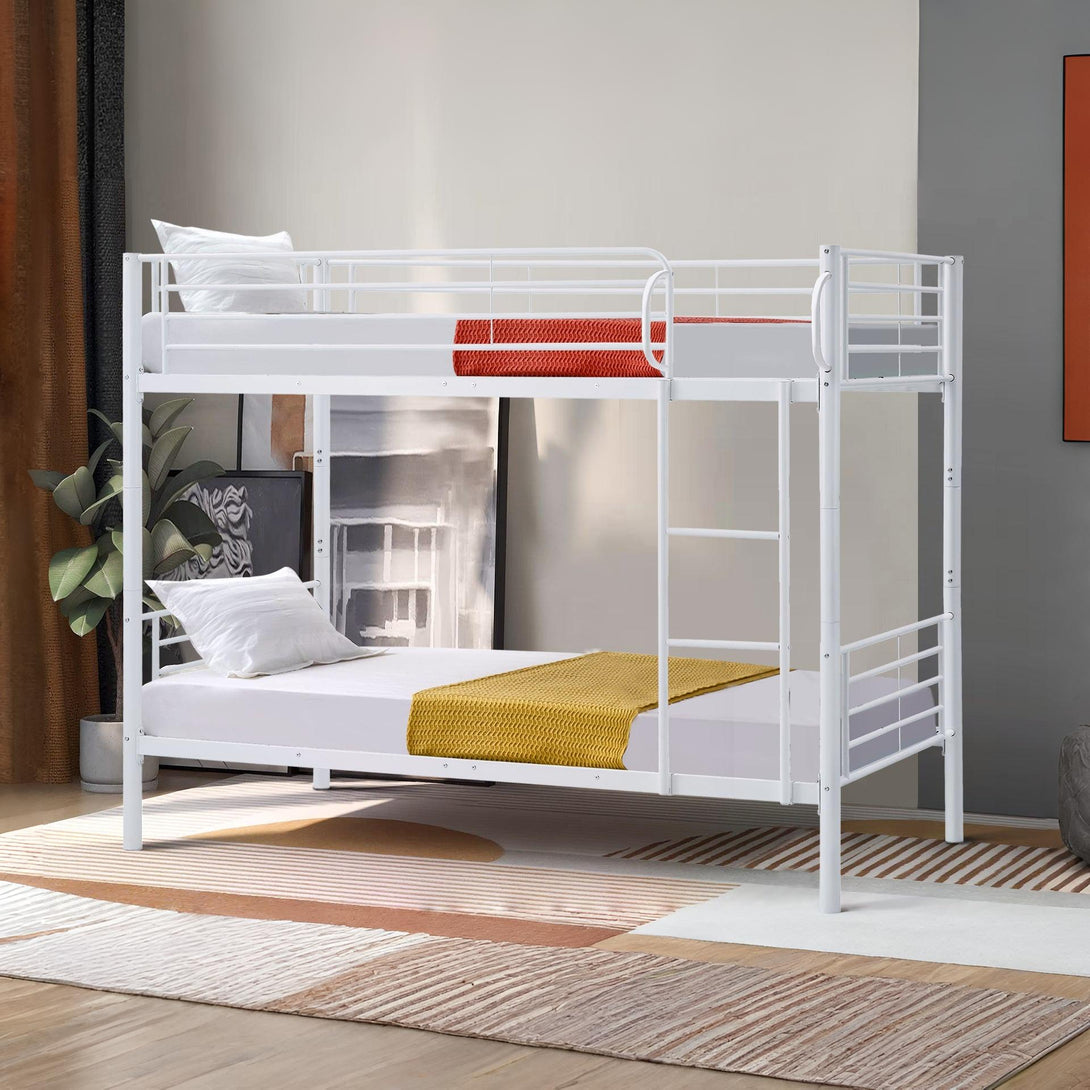 Owen Single Metal Bunk Bed Frame - White