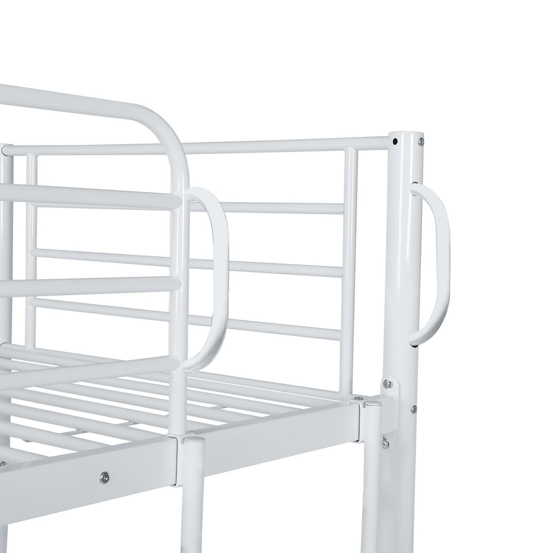Owen Single Metal Bunk Bed Frame - White