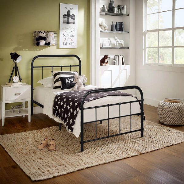 Taylor Single Metal Bed Frame - Black