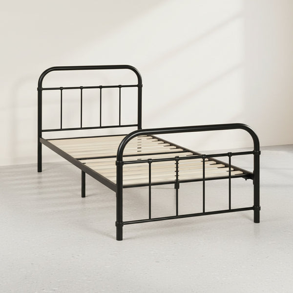Taylor Single Metal Bed Frame - Black