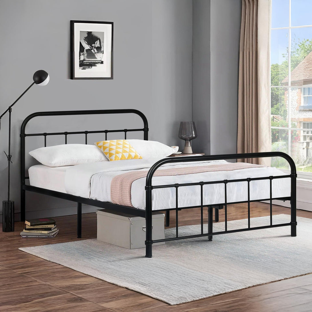 Taylor King Single Metal Bed Frame - Black