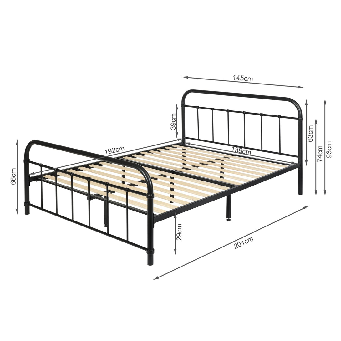 Taylor Double Metal Bed Frame - Black