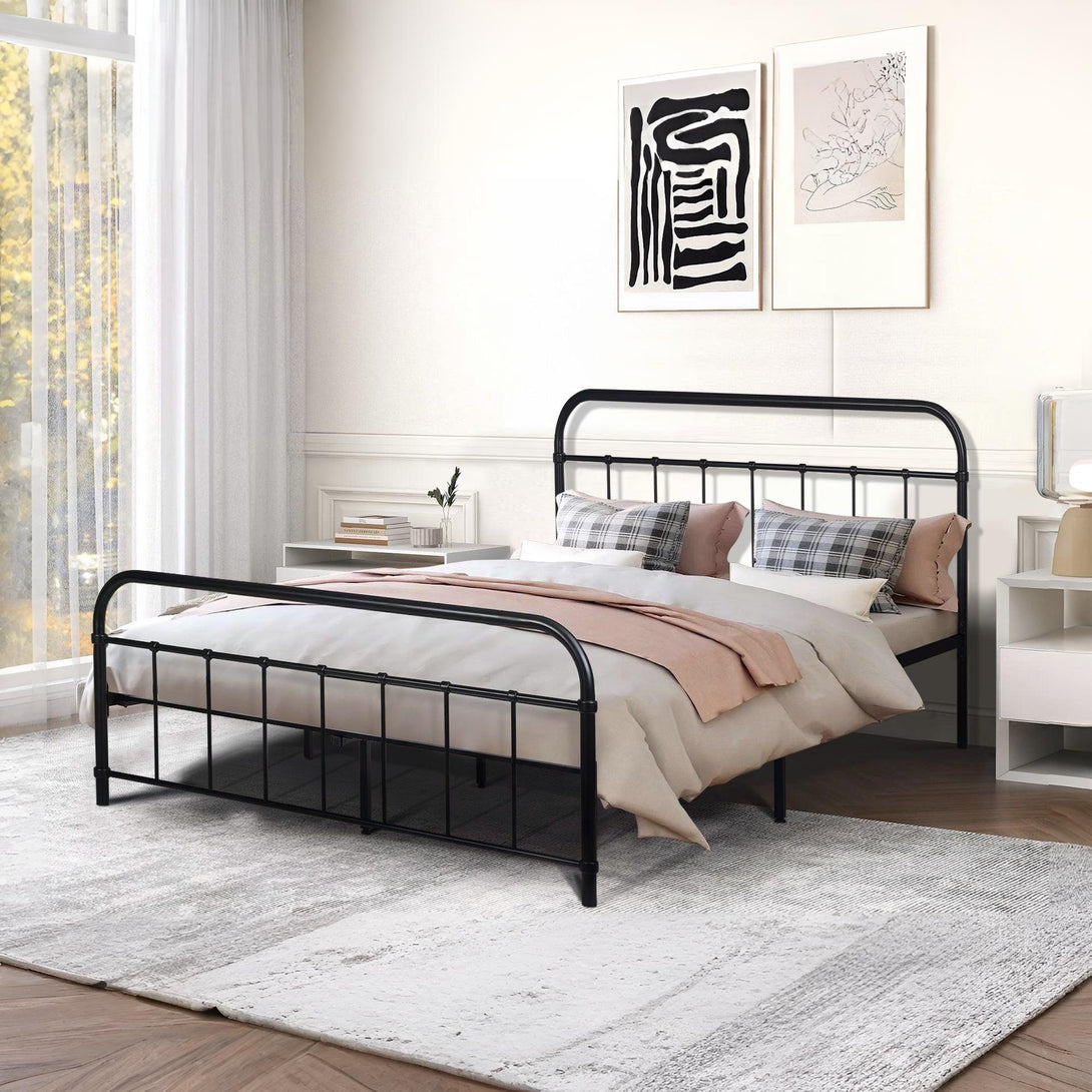 Taylor Queen Metal Bed Frame - Black