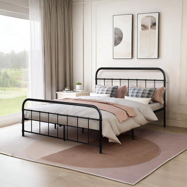 Taylor Queen Metal Bed Frame - Black