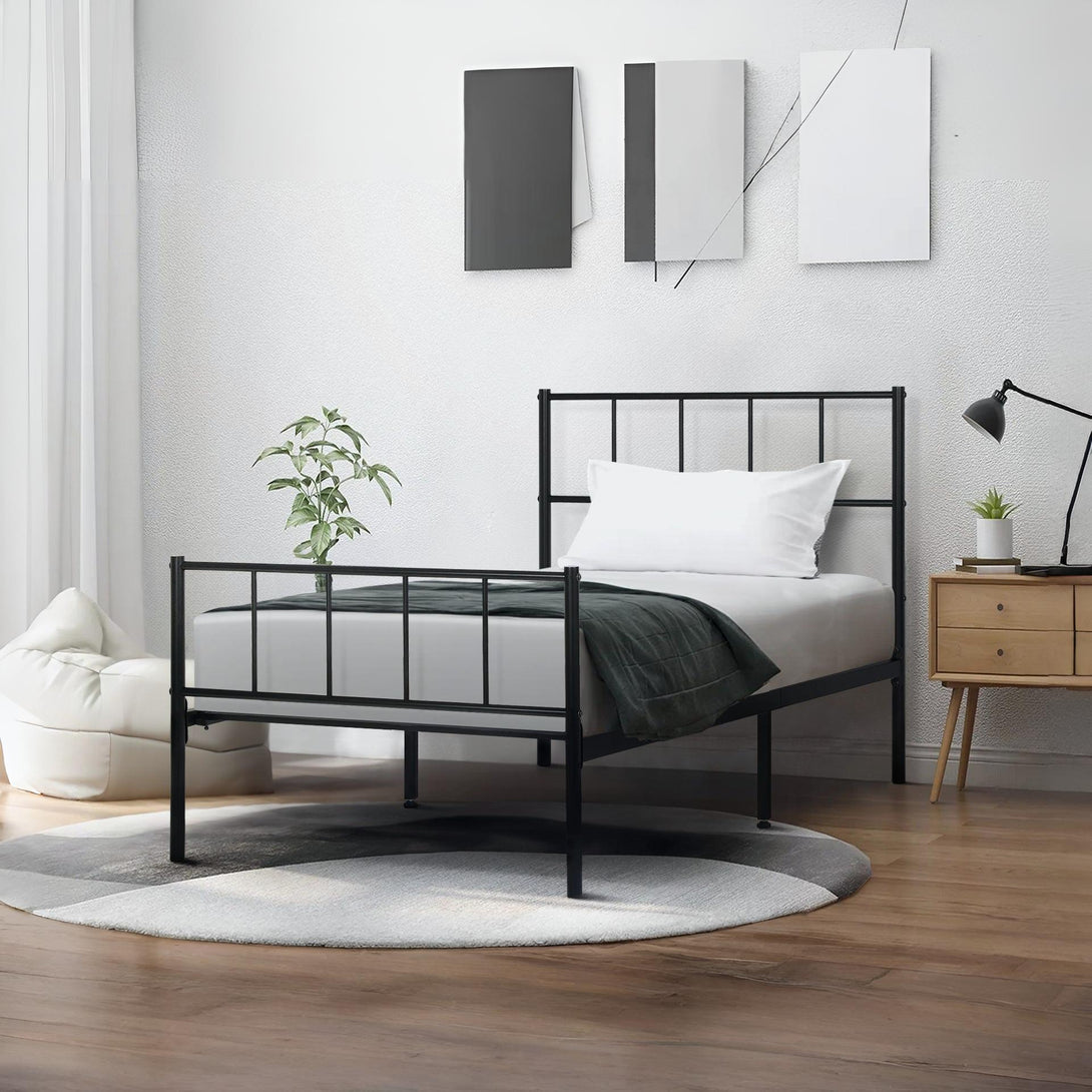 Keira Single Metal Bed Frame - Black