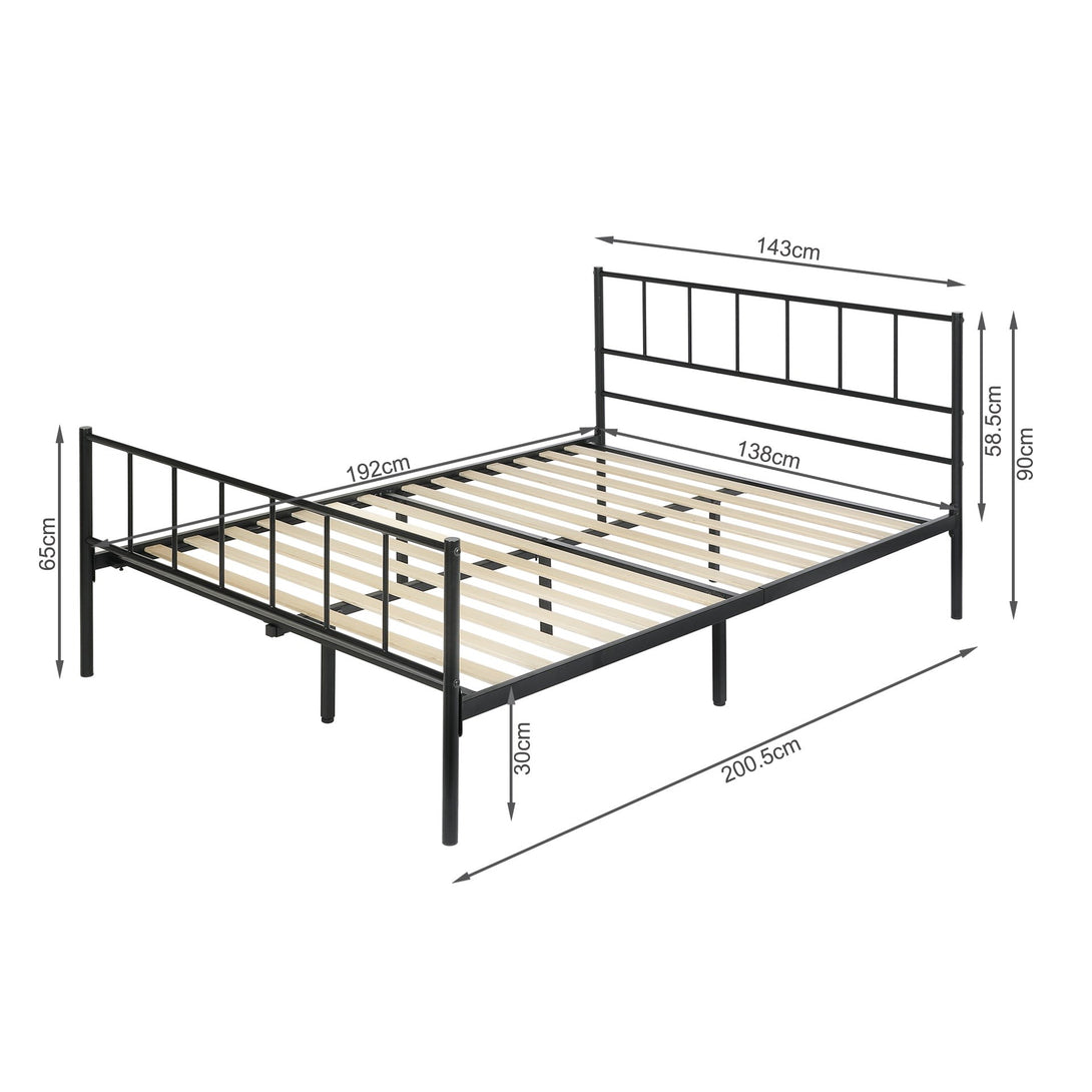 Keira Double Metal Bed Frame - Black