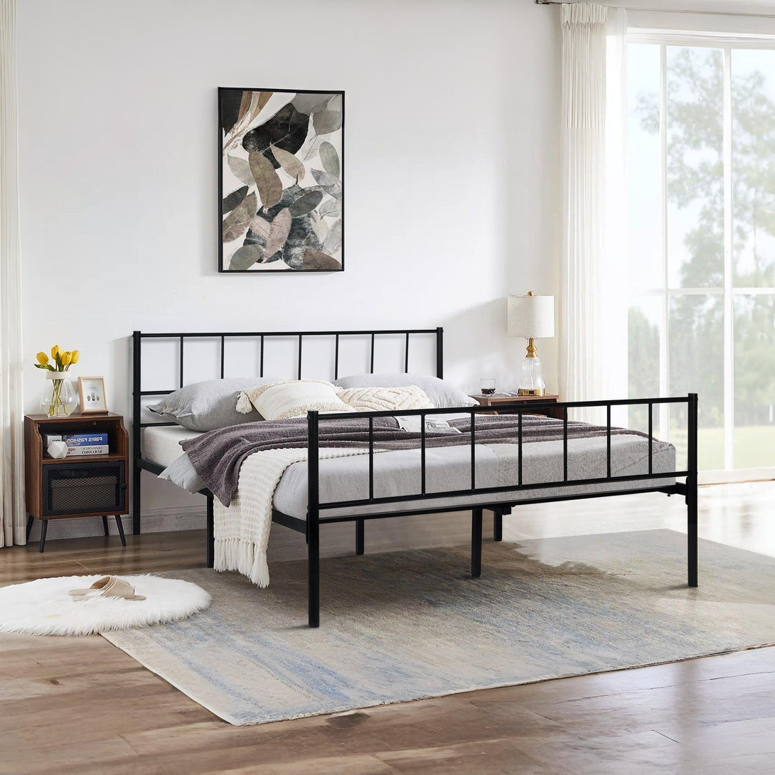 Keira Queen Metal Bed Frame - Black