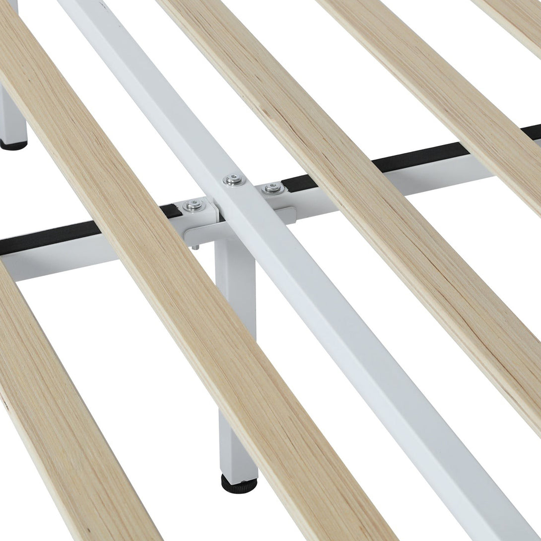 Manaia Queen Metal Bed Frame - White