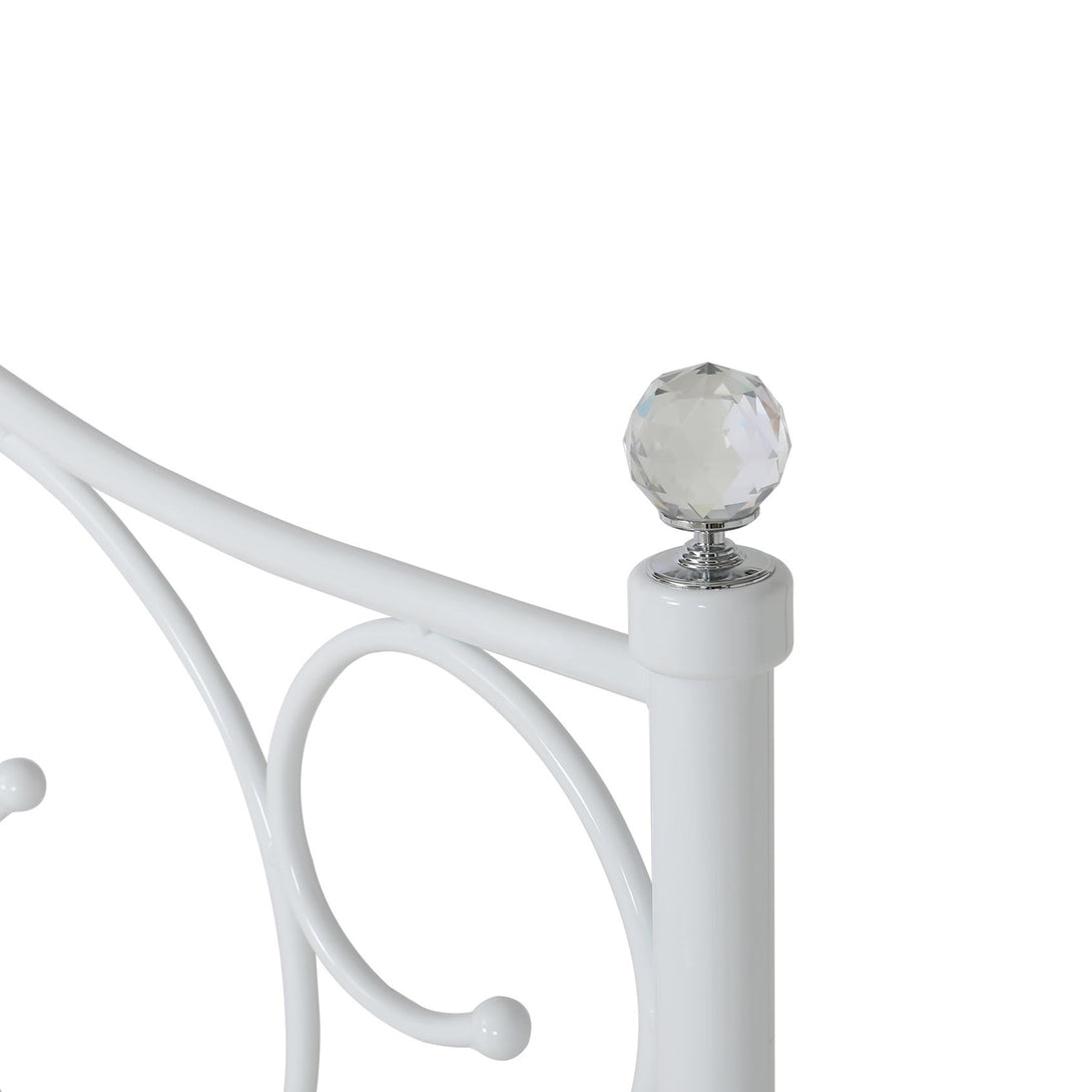 Manaia Queen Metal Bed Frame - White