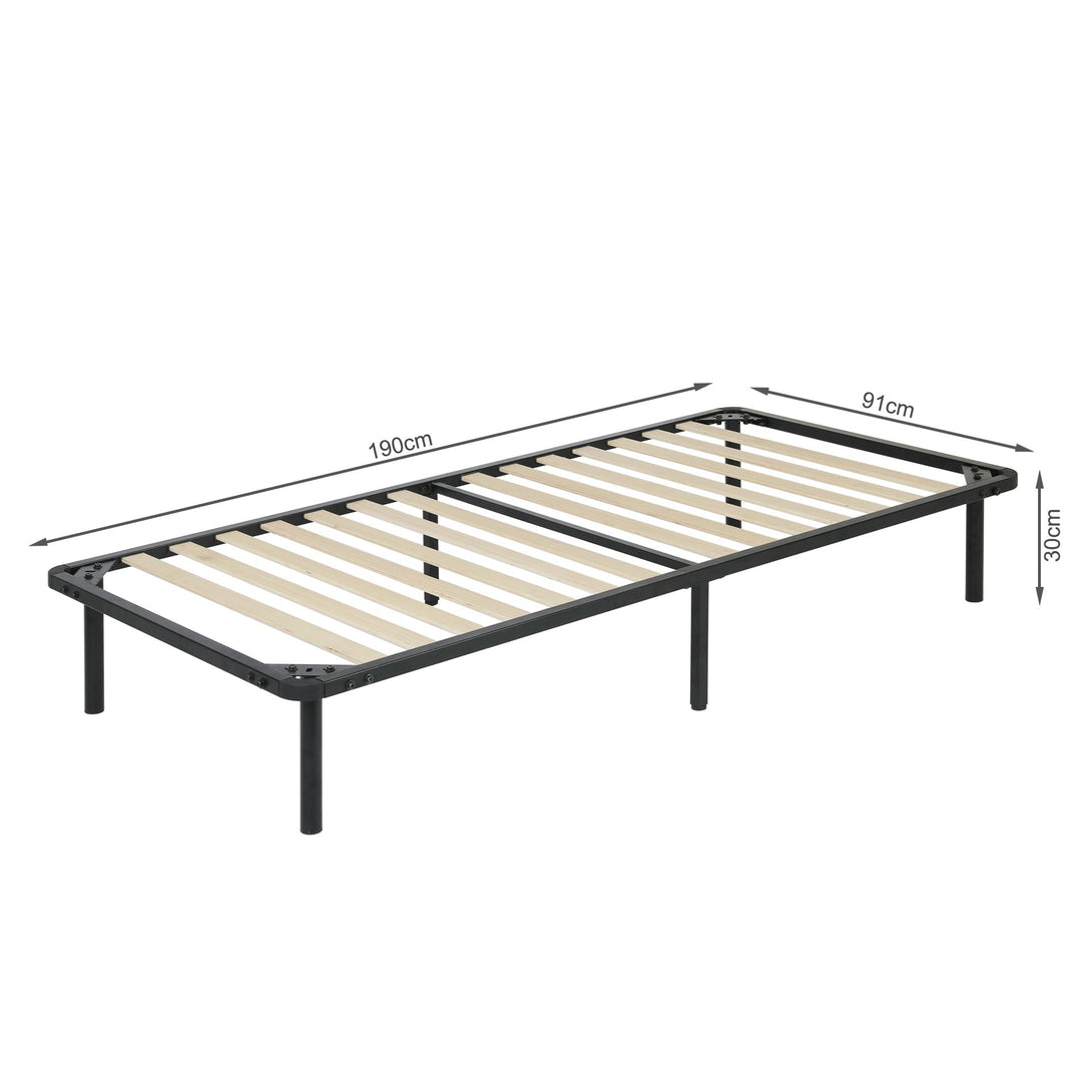 Graham Single Metal Bed Frame - Black
