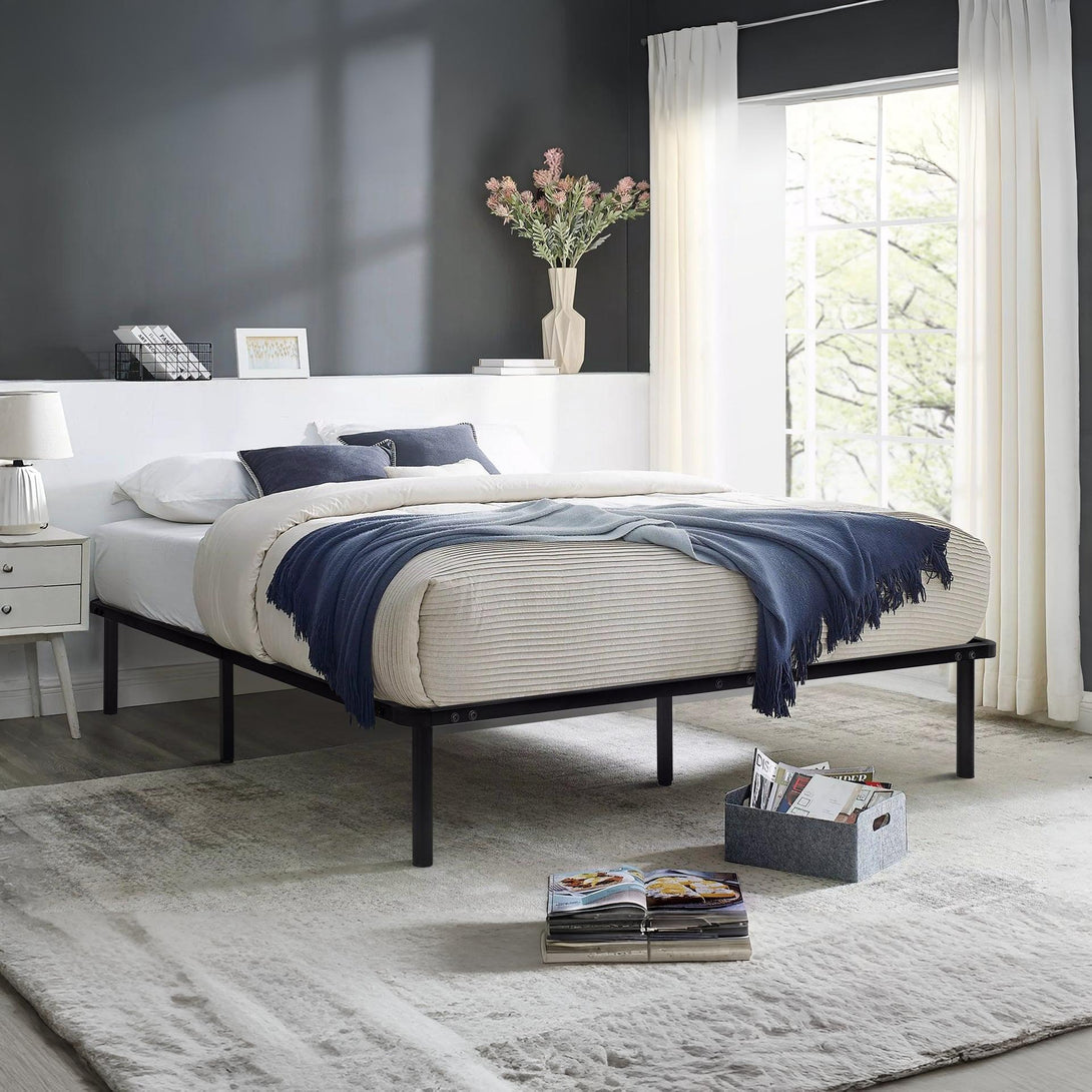 Graham Queen Metal Bed Frame - Black