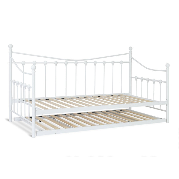 Hartz Single Metal Trundle Bed Frame - White