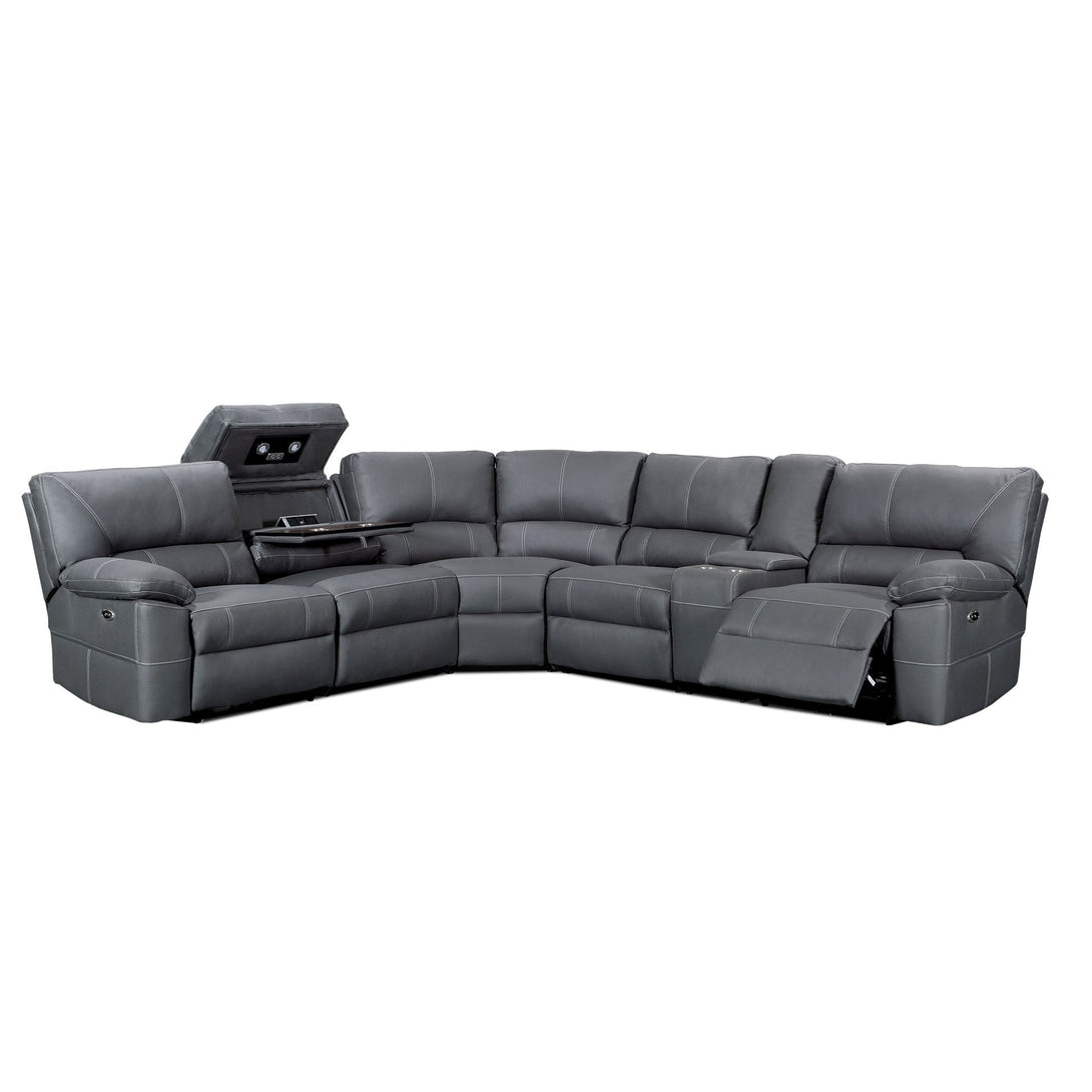 Kingston Electric Recliner Corner Sofa - Grey